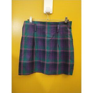 Vintage 80s Wrapper Plaid Mini Skirt Size 3